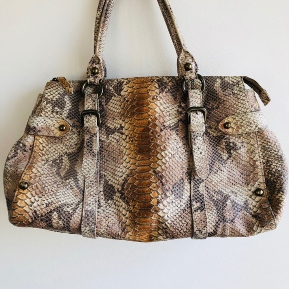 Forth and Towne 100% Leather Python Embossed Bag - image 3